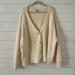 AE Oversized Button-Front Cardigan